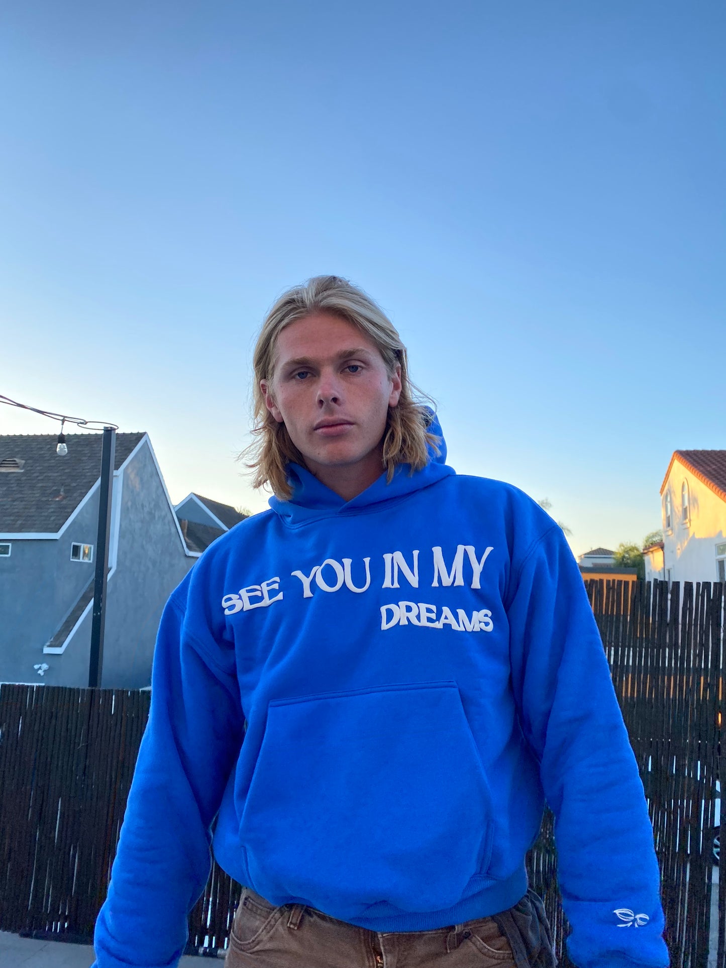 BLUE SEE YOU IN MY DREAMS HOODIE